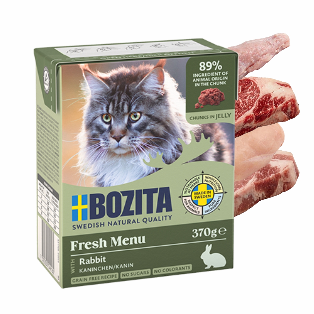 BOZITA Karma Mokra dla Kota Królik w Galarecie ZESTAW 9x370g